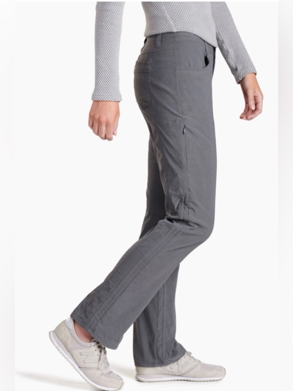 KÜHL Pant Charcoal Grey Cinch Leg Hiking Travel Outdoor Camping Tall Size 8